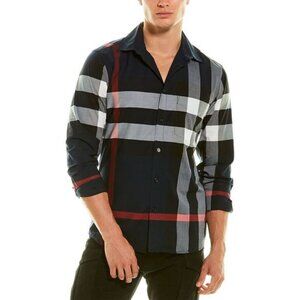 Burberry Check Stretch Cotton Poplin Shirt